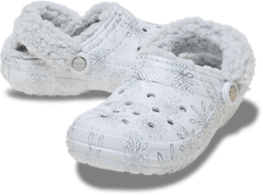 Classic Fleece Lined Metallic Snowflakes Clog