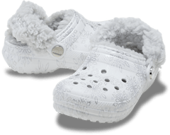 Kids' Classic Metallic Snowflakes Fleece Lined Clog