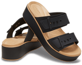 Brooklyn Buckle Low Wedge Matte Wrap Sandal