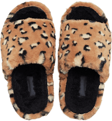 Classic Leopard Fur Slide