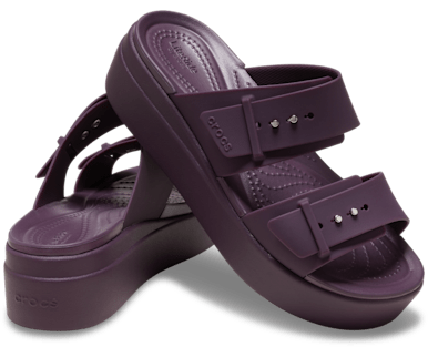 Brooklyn Buckle Low Wedge Sandal