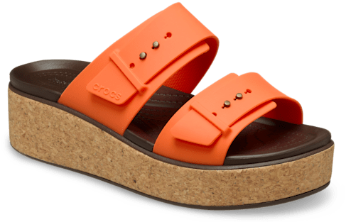 Brooklyn Buckle Low Wedge Cork Sandal