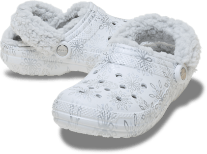 Classic Fleece Lined Metallic Snowflakes Clog
