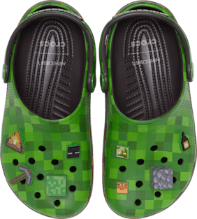 Kids’ Minecraft Green Classic Clog