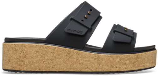 Brooklyn Buckle Low Wedge Cork Sandal