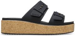 Brooklyn Buckle Low Wedge Cork Sandal