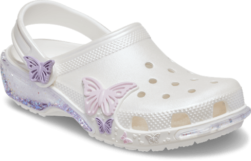 Kids' Classic Butterfly Sparkle Shaker Clog