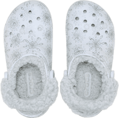 Classic Fleece Lined Metallic Snowflakes Clog
