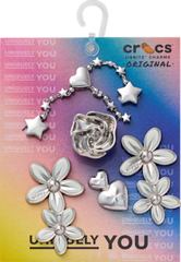 Silver Meta Floral 5 Pack