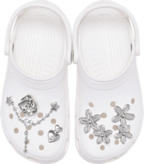 Silver Meta Floral 5 Pack