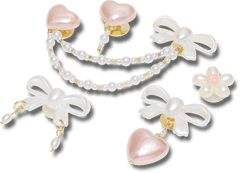 Bow and Pink Heart 5 Pack